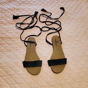 American Eagle ankle-wrap sandals